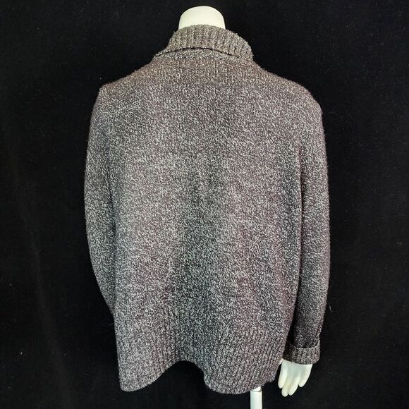 Karen Scott Gray & Black Button Down Cardigan (L) - Picture 4 of 5